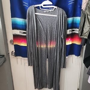Gray Long Cardigan